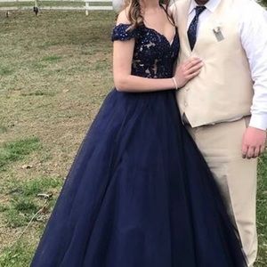 Navy Blue Prom Dress